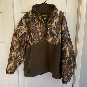 Cabelas mid season quarter zip jacket, DRT camo,